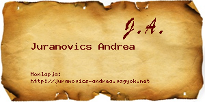 Juranovics Andrea névjegykártya