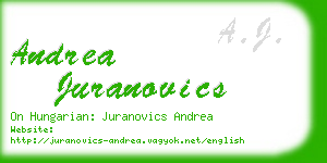 andrea juranovics business card